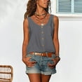 thumbnail image 3 of Askfv Womens Summer V Neck Tank Tops Lady Tunic Shirts Casual Sleeveless T Shirt, 3 of 4