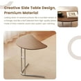 thumbnail image 4 of Guyii Small Sofa End Table C Shape Side Table with Metal Frame for Living Room Space Saving for Living Room Bedroom Office Brown, 4 of 8