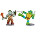 thumbnail image 5 of Akedo Teenage Mutant Ninja Turtles Mini Battling Warriors Leonardo vs Rocksteady Pack, Ages 6+, 5 of 7