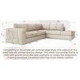 thumbnail image 5 of Pemberly Row Transitional Italian Top Grain Leather Sectional, 5 of 19