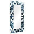 thumbnail image 2 of Empire Art Direct Indigo Extraction Rectangular Beveled Mirror on Free Floating Reverse Printed Tempered Art Glass, 72" x 36" x 0.4", Ready to Hang, 2 of 9