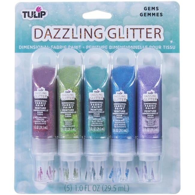 Duncan 40383 2 oz Tulip Dazzling Glitter Gems Dimensional Fabric Paint