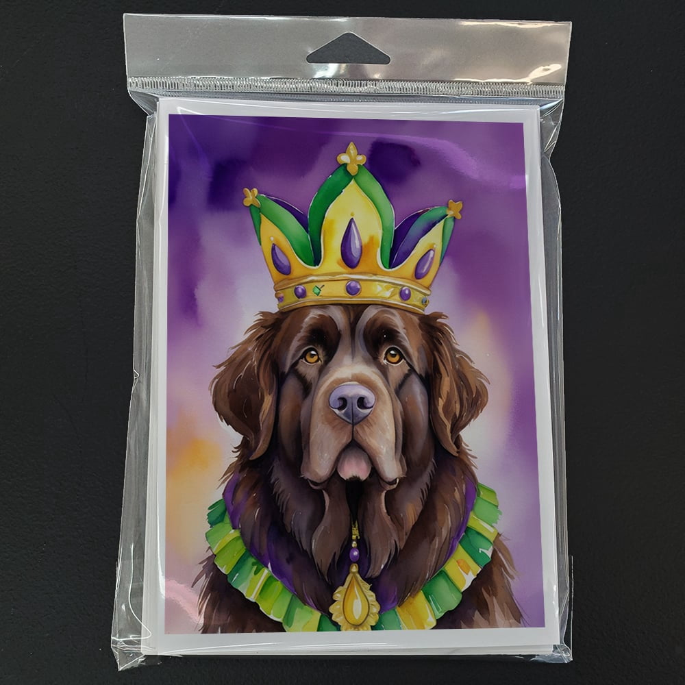Newfoundland King of Mardi Gras Greeting Cards Pack of 8 7 in x 5 in