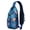 Boho Tropical F, variant on Tropical Floral Sling Backpack, Lightweight Crossbody Daypack with Exotic Botanical Design, Ideal for Beach Travel, Summer Adventures, and Outdoor Activities