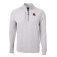thumbnail image 2 of Men's Cutter & Buck Heather Gray Cincinnati Bengals Big & Tall Adapt Eco Raglan Quarter-Zip Jacket, 2 of 3