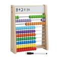 thumbnail image 3 of Ábaco de madera para matemáticas infantiles, clásico, Montessori, marco de madera con 10 filas para contar números, juguetes interactivos para niños, 3 of 9