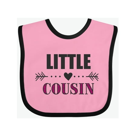 

Inktastic Little Cousin with Heart Arrow Gift Baby Girl Bib