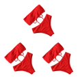 thumbnail image 4 of Naiovety Traje de baño dividido para mujer, corpiño sin tirantes, acolchado de poliéster, traje de baño ajustable de verano, ropa de playa sencilla Rojo M 3piezas Naiovety CBP229138, 4 of 6