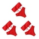 thumbnail image 4 of Eigraketly Traje de baño dividido de Color sólido para mujer, traje de baño de poliéster acolchado, ropa de playa para viajes de vacaciones en la playa, Rojo L 3piezas, 4 of 6