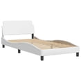thumbnail image 4 of vidaXL Bed Frame with Headboard Curved Base Bedroom Furniture Faux Leather, 4 of 140