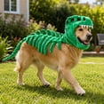 thumbnail image 2 of Pet Dinosaur Costume Halloween Dog Costume Plush Dino Skeleton Outfit, Soft Material with 3D Bone Details, Comfortable Pet Cosplay Clothes for Dogs Cats Dress Up,B M, 2 of 7