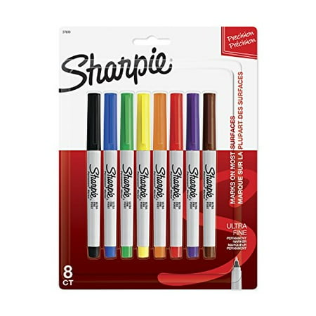 - Sharpie 37600PP Permanent Markers, Ultra Fine Point, Classic Colors, 8 Count