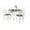 White/Brown, variant on Aukfa 5-Piece Dining Set with 3 Chairs and Bench, Rectangular Faux Marble Table with Upholstered Seats for Kitchen or Dining Room, Brown