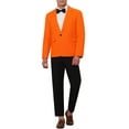 thumbnail image 2 of INSPIRE CHIC Suit Jackets for Men's Solid Color Single Breasted Sports Coat Blazers S Orange, 2 of 4