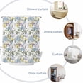 thumbnail image 5 of Blue Hydrangea Shower Curtain, Watercolor Spring Yellow Floral Green Leaf Waterproof Shower Curtain Set with 12 Hooks Lightweight Bath Curtains Fabric Bathroom Decor 36x72 Inches, 5 of 6