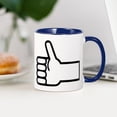 thumbnail image 3 of CafePress - Thumbs Up Mug - 11 oz Ceramic Mug - Novelty Coffee Tea Cup, 3 of 4