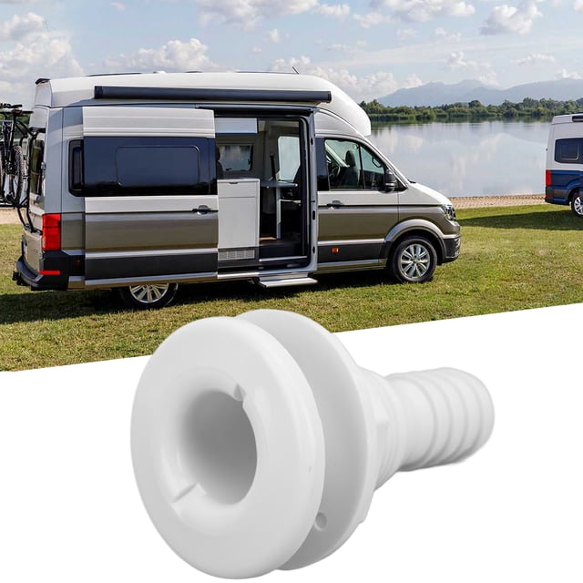 1in Thru Hull Fitting ABS Durable Marine Hose Connection for Boats Mariners