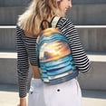 thumbnail image 5 of Disketp Ocean View Bedroom Mochila de Lona Estampada, Mochila Escolar de Viaje Ligera para Estudiantes y Portátil-Medium, 5 of 5