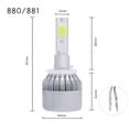 thumbnail image 4 of 2 uds bombilla de luz de freno H7 H1 H4 H11 lámpara antiniebla automática 4000LM 6000K 40W (880/881) JShteea Accesorios para autos y motos, 4 of 4