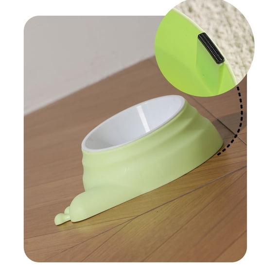 Ceramic Snail Shaped Pet Bowl for Cats and Small Dogs Non Slip Base Cute Animal Design Feeding Dish