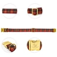 thumbnail image 2 of Collar para perro elegante con forma de cola pequeña roja a cuadros, ajustable M, 1 cm, 2 of 5