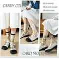 thumbnail image 6 of CAILDANL Womens Floral Sheer Socks Summer Thin Mesh Ankle Transparent Crystal Glass Silk Socks Cottagecore Elastic See Through Sock, 6 of 7