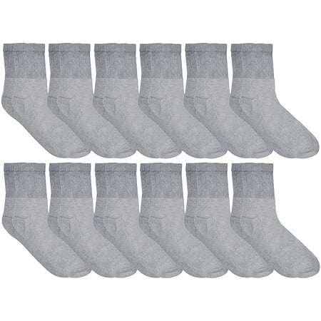 

Womens Quarter Ankle Socks Cotton Cheap Value Ankle Sock Donation Homeless Lightweight Bulk (12 Pairs Womens Gray)