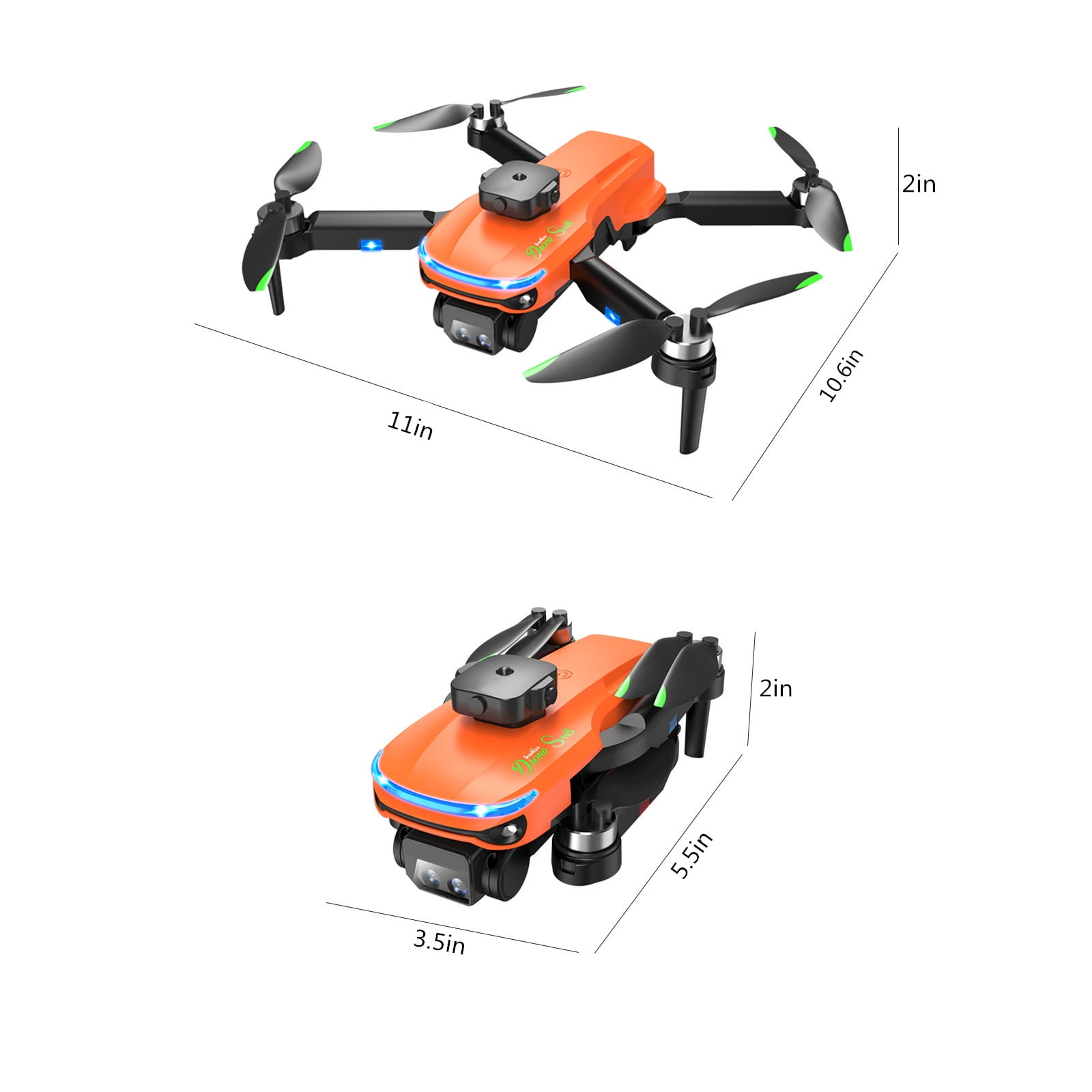 ESULOMP Dual-camera Folding UAV 4K HD Aerial Photography Drone,Brushless Motor,Mobile Phone Control,Multiple Flight Modes