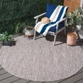 thumbnail image 2 of Safavieh Courtyard Emmeline Abstract Indoor/Outdoor Area Rug, Ivory/Beige Gray, 6'7" x 6'7" Round, 2 of 10