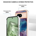 thumbnail image 4 of SaniMore Electroplated Marble Case for Google Pixel 8A, Shockproof Protection Cover Support Magnetic Wireless Charging Soft TPU Bumper Transparent Ultra-Slim for Google Pixel 8A, Purple, 4 of 12