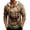 Green, variant on Men's Halloween Horror Graphic Hoodie, 3/4 Sleeve Loose Fit Pullover Sweatshirt, Lightweight Cozy Knit Scary Monster Mask Hooded Tee Theme Top, Red M