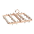 thumbnail image 1 of Drying Rack Foldable Matrix Hanging Point 24 Clips Household Drying Rack for Socks Underwear Panties Pink, 1 of 5