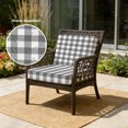 thumbnail image 2 of Outdoor Patio Cushion Covers 4 Pack Gray Buffalo Check Plaid Patio Chair Cushion Covers with Ties and Zipper Farmhouse Style Waterproof Outdoor Seat Cushion Covers for Patio Furniture 24"x24", 2 of 9