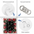 thumbnail image 3 of Valentines Love Heart Shower Curtain Set - 48" x 72" Washable Bathtub Curtain with 12 Hooks, Eucalyptus Red Love Heart Black Waterproof Fabric Stall Shower Curtains for Bathroom/Bathtub Décor, 3 of 6