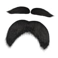 thumbnail image 3 of Bigote falso, cejas, decoración, disfraz para representaciones teatrales, carnavales, óperas Negro, 3 of 9