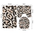 thumbnail image 3 of Beige and Black Leopard Pattern Bathroom Rugs Sets 3 Piece,Toilet Cover Set,Absorbent Non Slip Bathroom Mats Sets with U-Shaped Contour Rug Toilet Rug Set, 3 of 5
