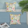thumbnail image 3 of Spring Pillow Covers 16x16 Set of 2, Watercolor Yellow Pink Blue Flowers Throw Pillows Summer Spring Floral Leaf Print Decor Pillowcase Farmhouse Outdoor Decorations Cushion Case for Couch Home, 3 of 6