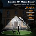 thumbnail image 4 of EverBrite Solar Light Outdoor, 128 LED 800LM Solar Motion Sensor Security Light with 270&deg; Wide Lighting Angle, IP65 Wat, 4 of 7