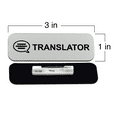 thumbnail image 3 of Translator 1 x 3" Name Tag/Badge, Silver, (3 Pack), 3 of 3