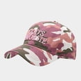 thumbnail image 4 of AWZXDE Unisex Outdoor Jungle Style Baseball Cap Soft Top Embroidered Bill Sun Hat for Men Women Pink, 4 of 5