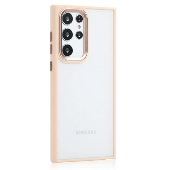 CASELIX Samsung Galaxy S22 Ultra Case [Military Grade Drop Tested] Semi-Clear S22 Ultra Case Matte Hard Back & Soft Edge Slim Protective for Galaxy S22 Ultra Case 5G Rose Gold