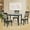 Espresso (Dark Beige Cushion), variant on Wooden 5 Piece Dining Table Set, 4 Classic Style Solid Wood Ronda Upholstered Chairs w Preston Rectangular Dining Table, Kitchen Set for four, Living Room Set, White Color