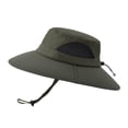 thumbnail image 1 of CSChome Sun Hat Wide Brim Breathable Mesh Drawstring Packable Windproof Protection Quick Drying Men Women Summer UV Fisherman Hat, 1 of 7