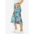 thumbnail image 3 of Woman Within Plus Size Elastic-Waist Pull-On Knit Pocket Capri Pants, 3 of 6