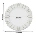 thumbnail image 3 of Efavormart Set of 6 - 13" Round - White Plastic Charger Plates With Waved Scalloped Rim for Wedding, Outdoor Receptions, Banquets, Holiday Dinner plates Chargers, 3 of 10
