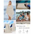 thumbnail image 5 of Beige Damask Beach Towels Oversized Super Absorbent, Vintage Country Scroll Floral Patterned Lightweight Bath Towel Quick Dry Sets For Bathroom/Pool/Rv Camping/Beach Play/Gym Room/Picnic 31"x62", 5 of 8