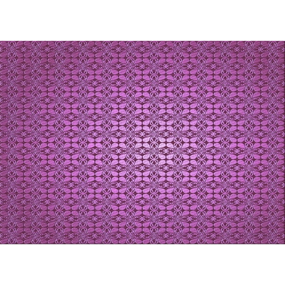 Ahgly Company Machine Washable Indoor Rectangle Transitional Medium Violet Red Pink Area Rugs, 6' x 9'