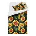 thumbnail image 2 of Black Sunflower Duvet Cover and Pillowcase Set for Single Bedding, Bedroom Accessories for Kids Teens, 2 of 5