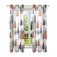 thumbnail image 7 of Yayeee Window Curtains Light Filtering 63"x42" Grommet Panel Pair Home Living Room Decor, Orange Cartoon Houses, 7 of 7