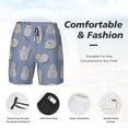 thumbnail image 5 of Daiia Cute Fat Cat Mens Swim Trunks Swim Shorts Quick Dry Swim Shorts with Mesh Lining Pockets-X-Large, 5 of 9